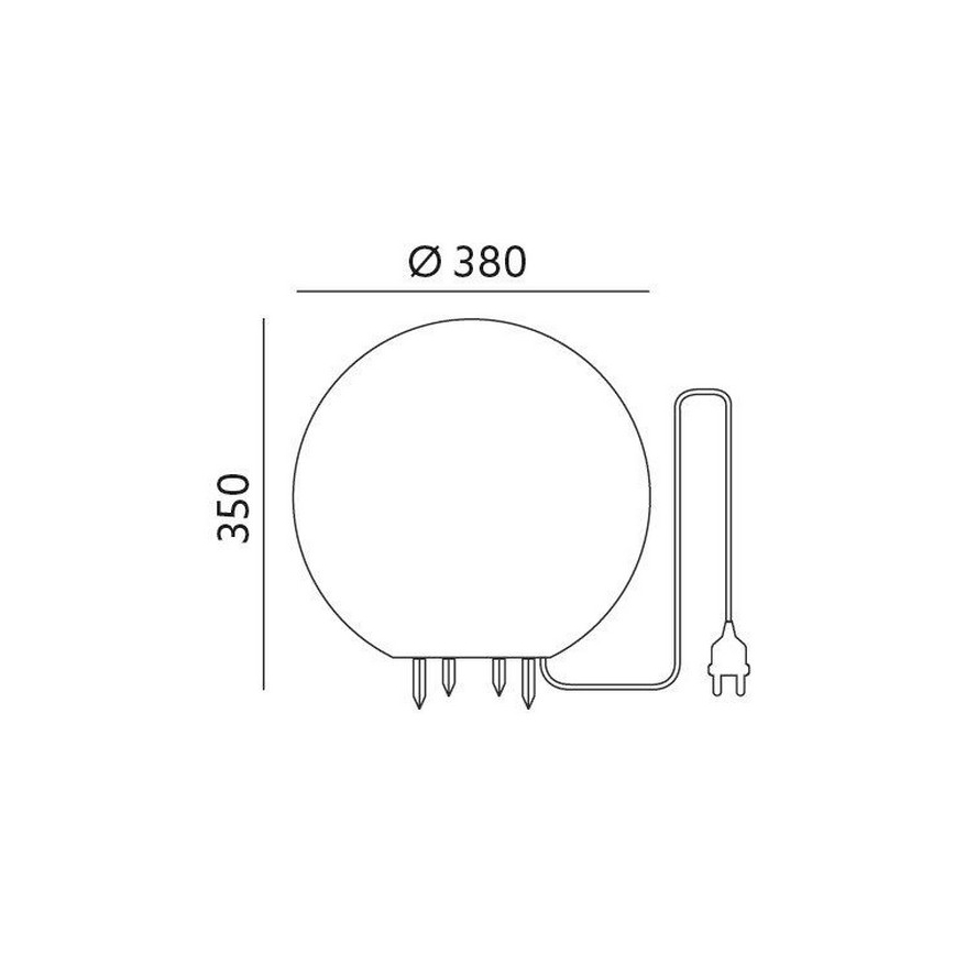 Udendørs dekorationslampe GARDEN BALL 1xE27/40W/230V IP65 diam. 38 cm