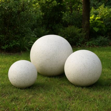 Udendørs dekorationslampe LUMISTONE 1xE27/15W/230V IP65 Ø 25 cm