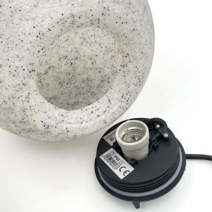 Udendørs dekorationslampe LUMISTONE 1xE27/15W/230V IP65 Ø 25 cm