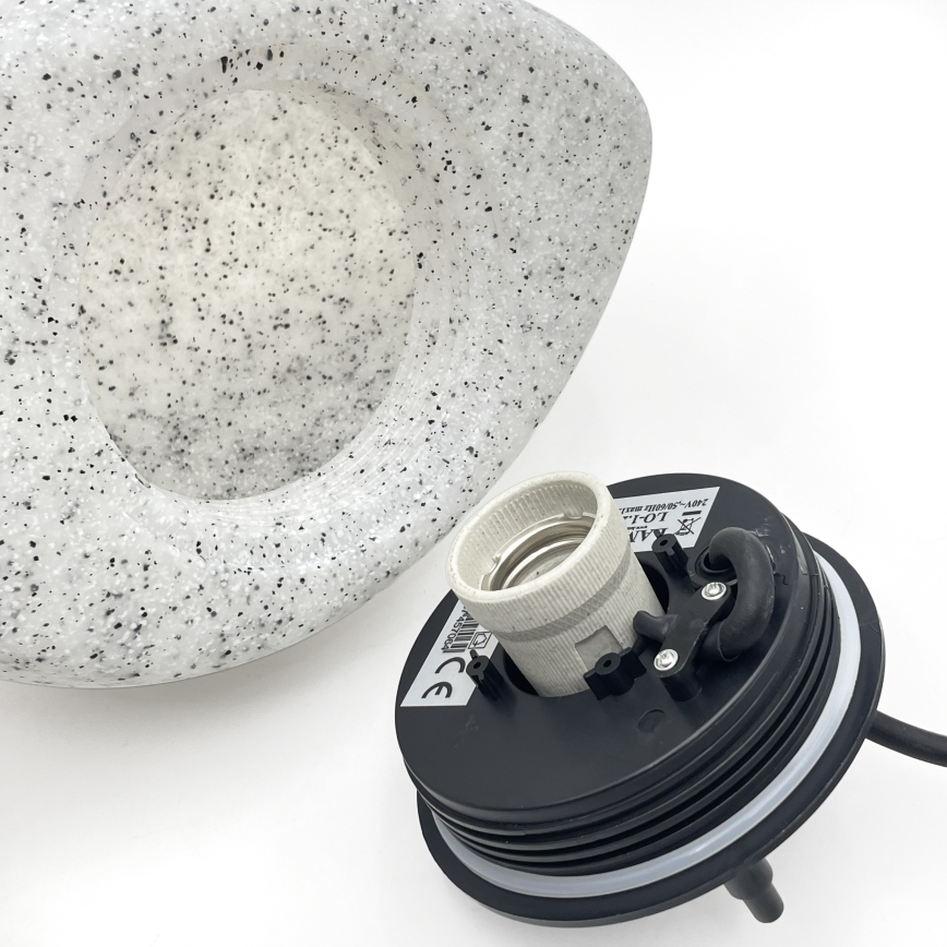 Udendørs dekorationslampe LUMISTONE 1xE27/15W/230V IP65 Ø 26,5 cm