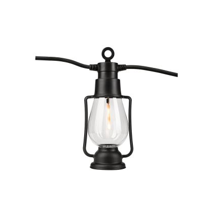 Udendørs dekorativ lyskæde GIRLANDA 10xLED 10 m IP44 varm hvid