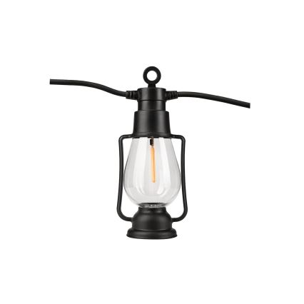 Udendørs dekorativ lyskæde GIRLANDA 10xLED 10 m IP44 varm hvid