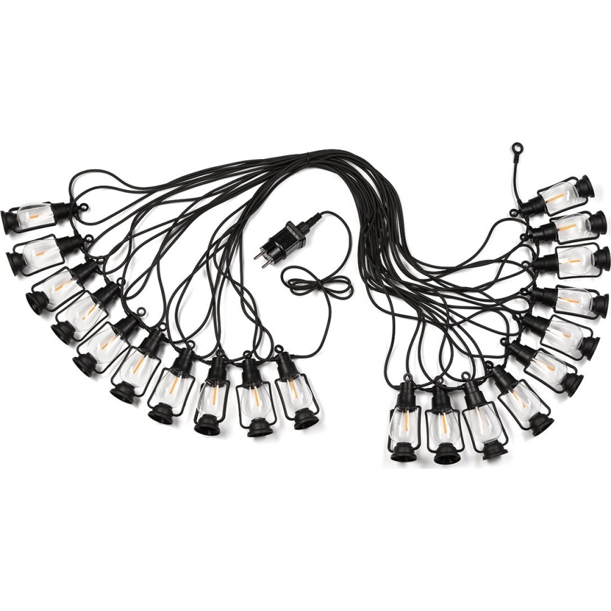 Udendørs dekorativ lyskæde GIRLANDA 20xLED 20m IP44 varm hvid