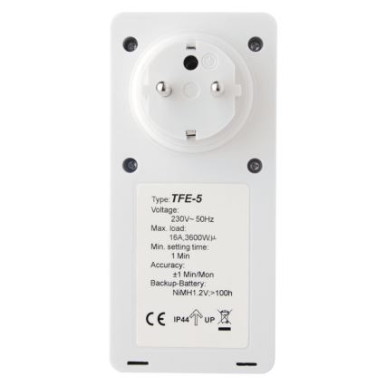 Udendørs digital timer 230V/16A IP44