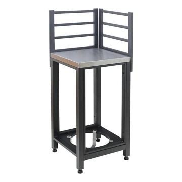 Udendørs hjørnemodul 47x47x123 cm sort/rustfrit stål