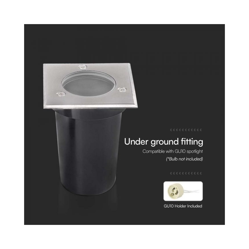 Udendørs indkørselslampe 1xGU10/35W/230V IP67