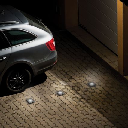 Udendørs indkørselslampe LUKKA CONNECT 1xGU10/4W/230V IP67 mat krom kantet