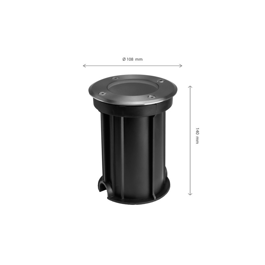Udendørs indkørselslampe LUKKA CONNECT 1xGU10/4W/230V IP67 mat krom rund