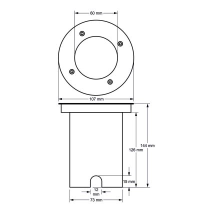 Udendørs indkørselslys 1xGU10/35W/230V IP67 mat krom