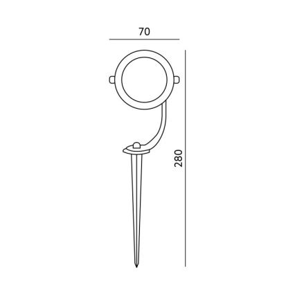 Udendørs lampe BLAKE UNO 1xGU10/35W/230V IP65 sort