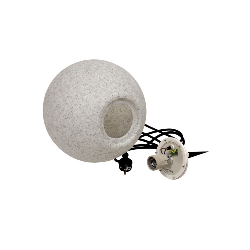 Udendørs lampe KULA 1xE27/60W/230V Ø 30 cm IP44 grå