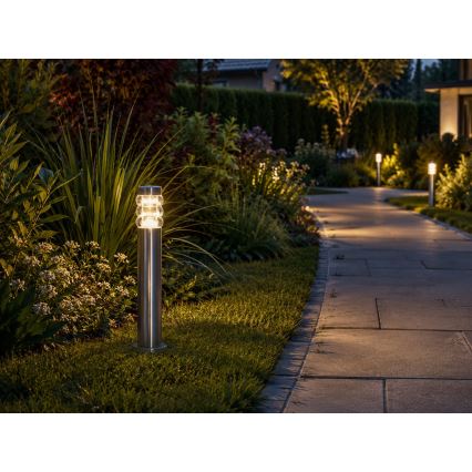 Udendørs lampe LULA 1xE27/60W/230V 45 cm IP44 mat krom