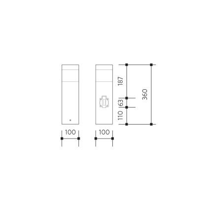 Udendørs lampe med sensor GARD 1xE14/60W/230V IP44