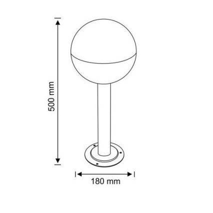 Udendørs lampe ULSA 1xE27/12W/230V IP44 50 cm