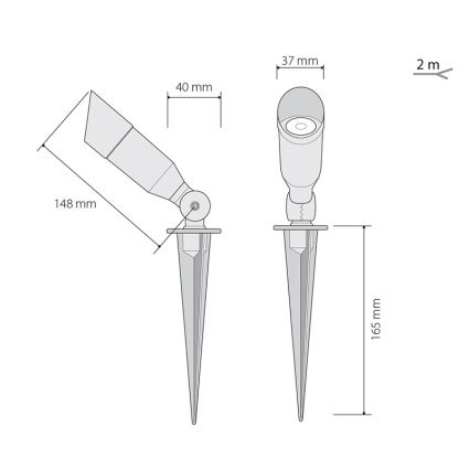 Udendørs LED belysning  OKO 1xLED/1W/350mA IP54