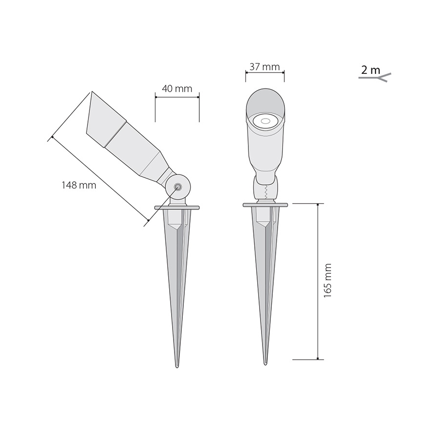 Udendørs LED belysning  OKO 1xLED/1W/350mA IP54