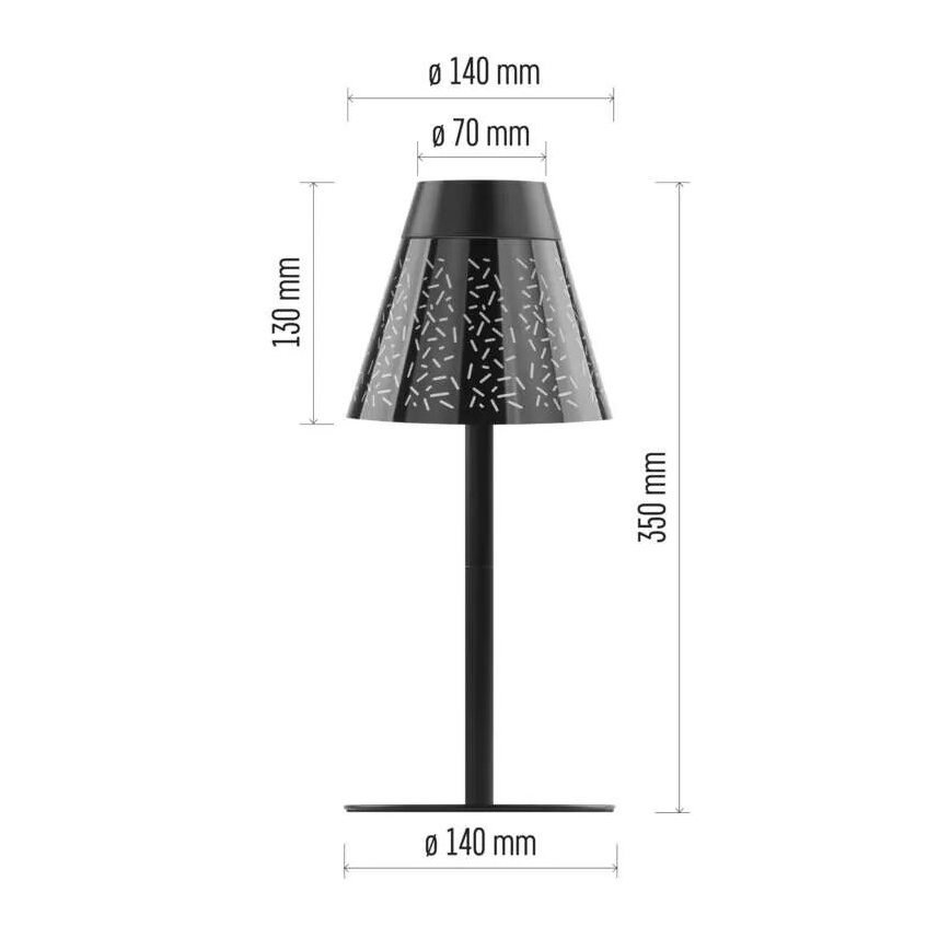 Udendørs LED bordlampe dæmpbar og genopladelig LED/4,2W/5V 2200mAh IP44