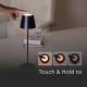 Udendørs LED bordlampe m. touch-funktion dæmpbar LED/2W/230V 4400 mAh IP54 antracitgrå