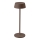 Udendørs LED bordlampe m. touch-funktion dæmpbar LED/2W/5V 4400 mAh IP54 genopladelig brun