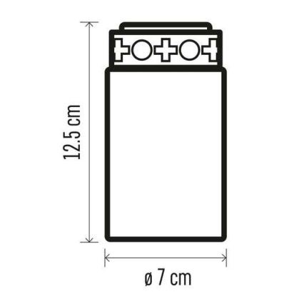 Udendørs LED dekoration 1xLED/2xC IP44 rød