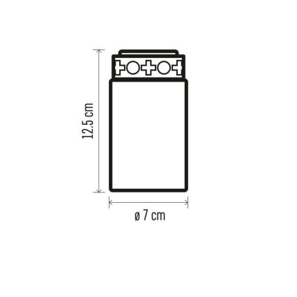 Udendørs LED-dekoration LED/2xC IP44 rød