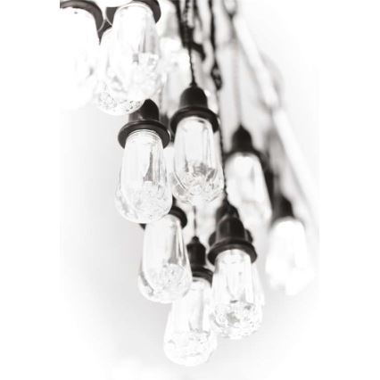 Udendørs LED-dekorationslyskæde 16 x LED 8,6 m IP44 kølig hvid