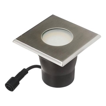 Udendørs LED indbygningslampe EASY CONNECT 1xGU10/4W/230V 3000K IP65 kantet