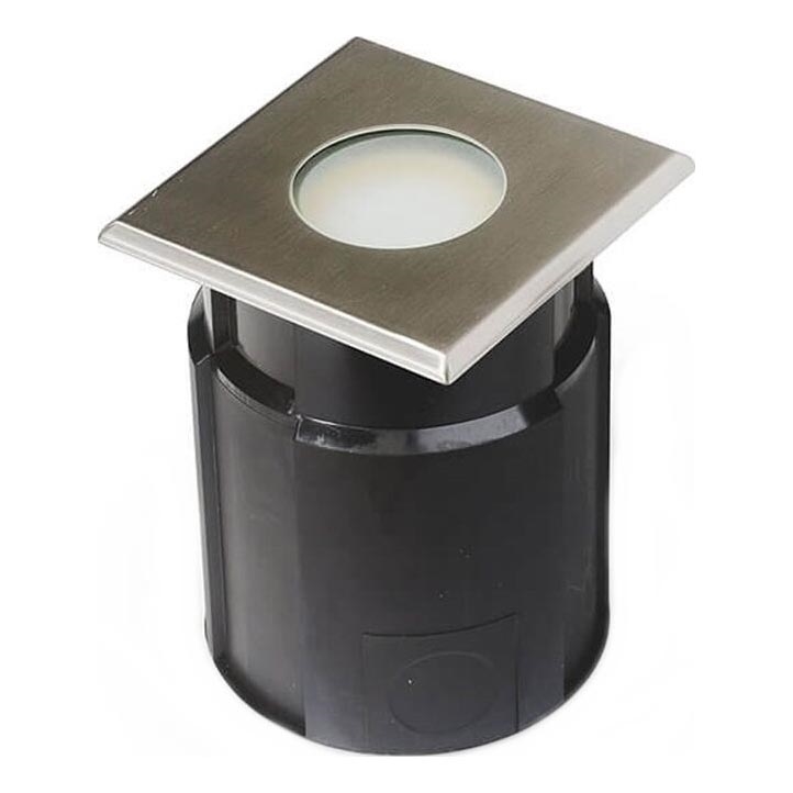 Udendørs LED indbygningslampe EASY CONNECT 1xGU10/4W/230V 3000K IP65 kantet