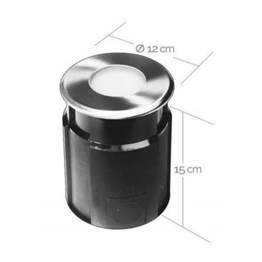 Udendørs LED indbygningslampe EASY CONNECT 1xGU10/4W/230V 3000K IP65 rund