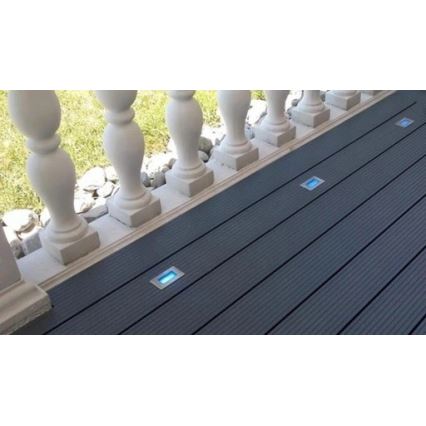 Udendørs LED indbygningslampe EASY CONNECT LED/2W/230V blå IP67 rektangulær