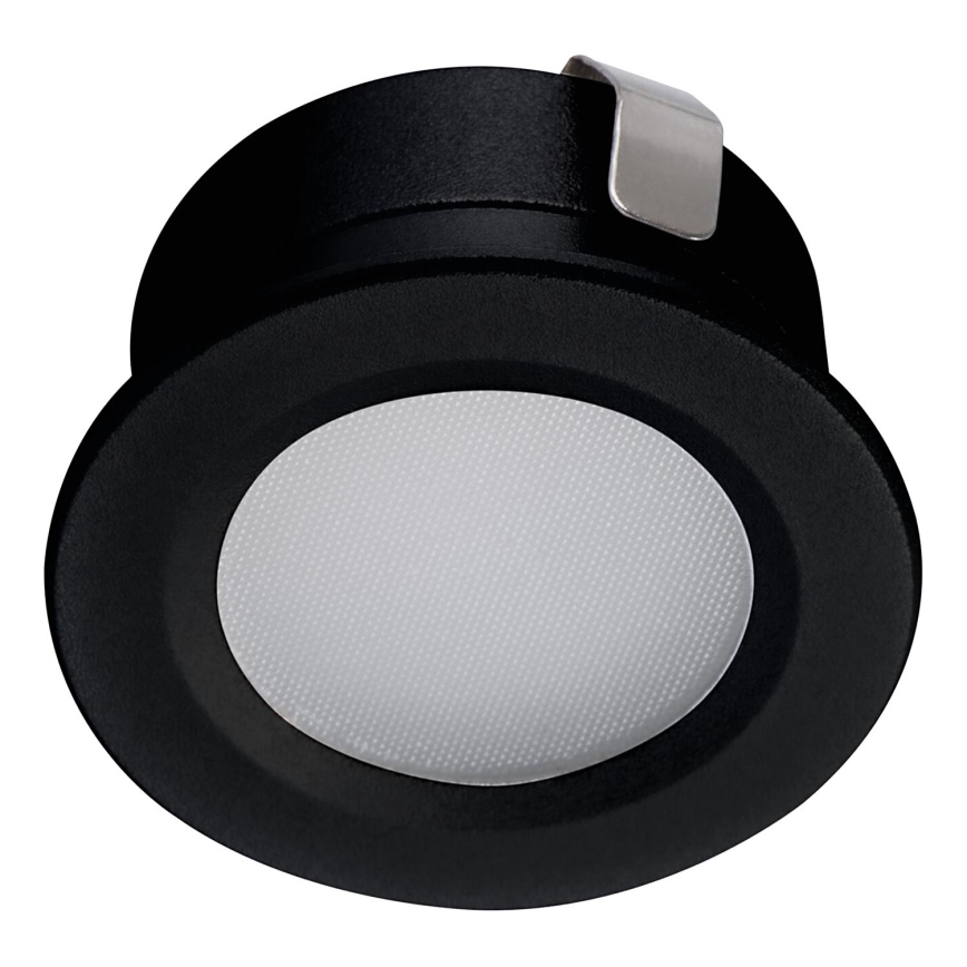 Udendørs LED indbygningslampe IMBER LED/1W/12V 4000K diameter 3 cm 30 lm IP65 sort