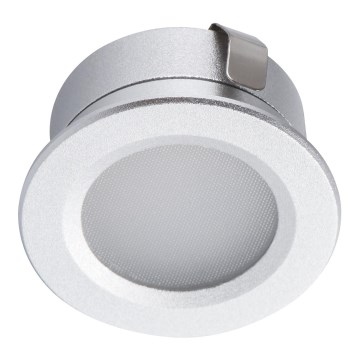 Udendørs LED indbygningslampe IMBER LED/1W/12V 4000K diameter 3 cm 40 lm IP65 sølvfarvet