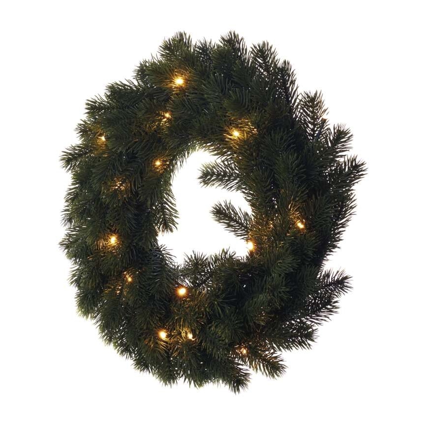 Udendørs LED juledekoration 20xLED/2xAA diam. 40 cm