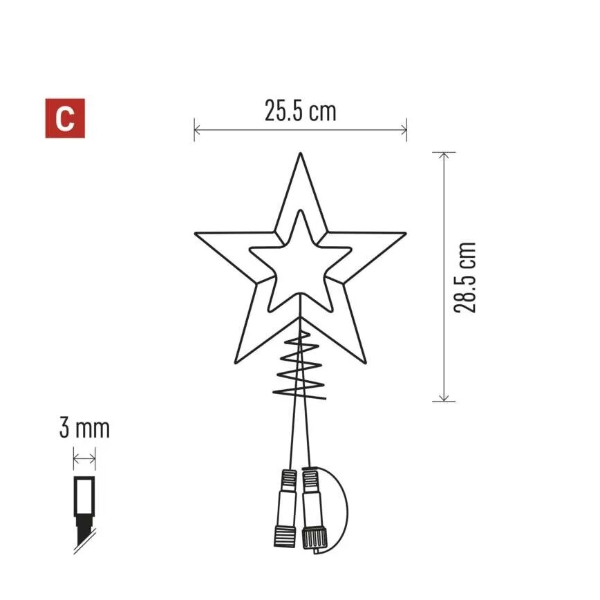 Udendørs LED juledekoration 30xLED/4W/30V IP44 varm hvid