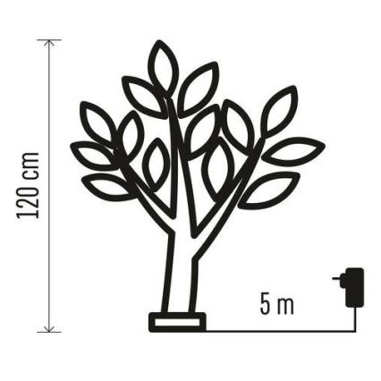 Udendørs LED juledekoration 48xLED/3,6W/230V IP44