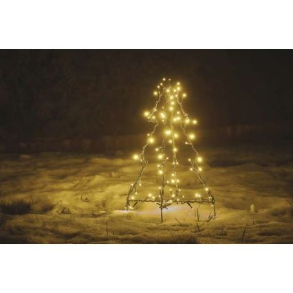 Udendørs LED juledekoration 90xLED/1,2W/230V IP44 træ