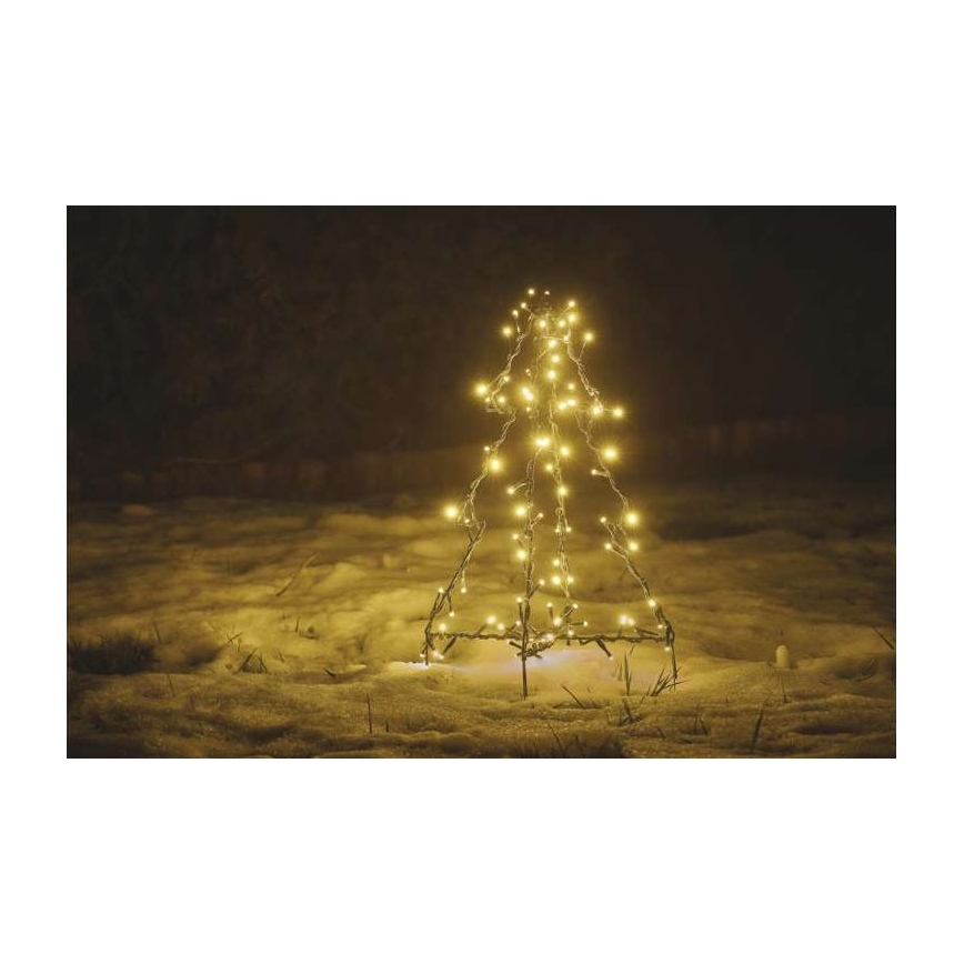 Udendørs LED juledekoration 90xLED/1,2W/230V IP44 træ
