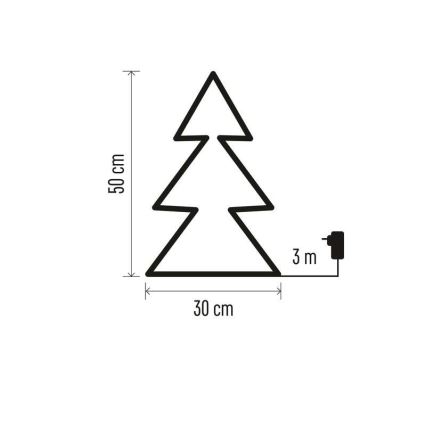 Udendørs LED juledekoration 90xLED/1,2W/230V IP44 træ