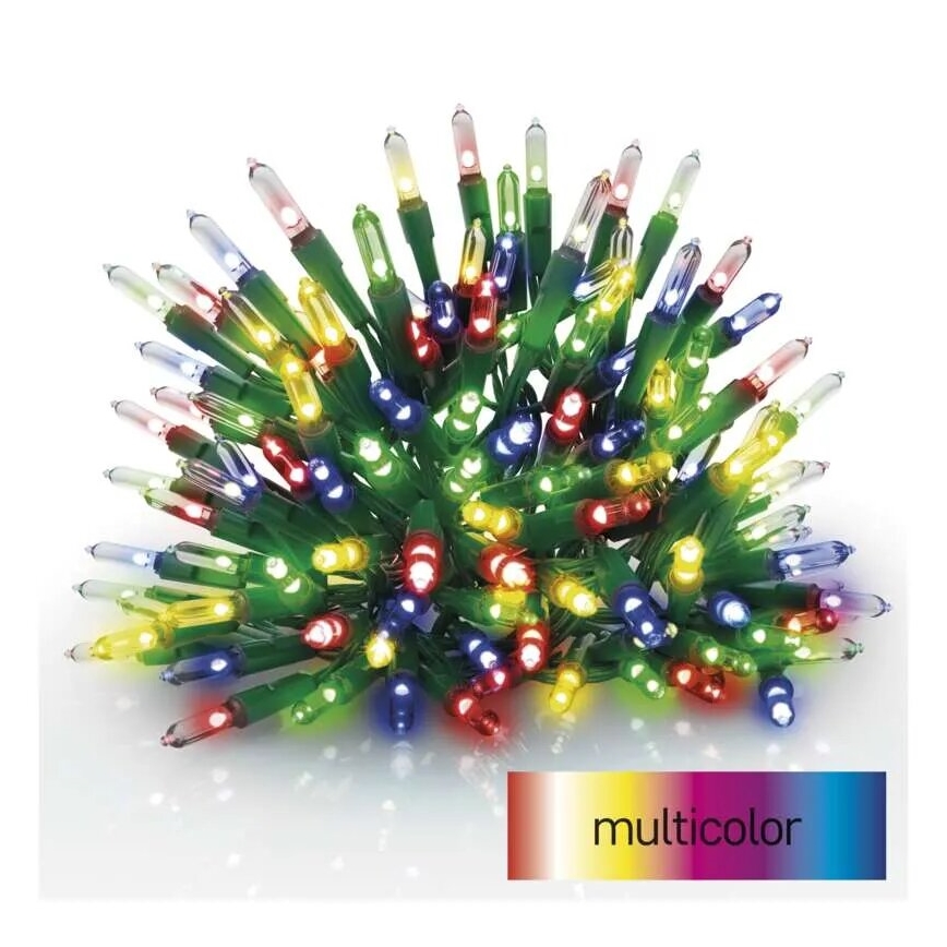 Udendørs LED julelyskæde 150xLED/27,35m IP44 flerfarvet