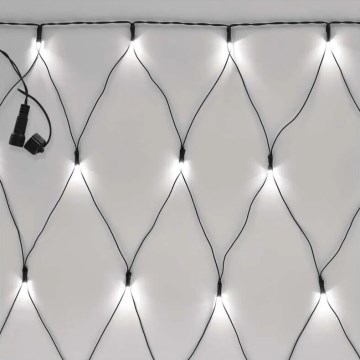 Udendørs LED julelyskæde 160xLED/2x1,5m IP44 kold hvid