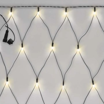 Udendørs LED julelyskæde 160xLED/2x1,5m IP44 varm hvid
