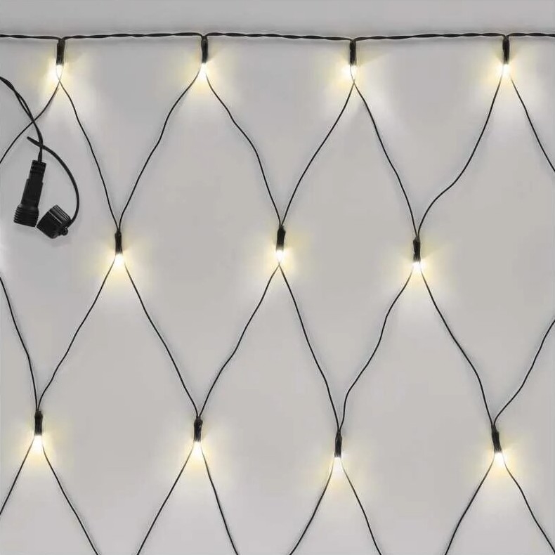 Udendørs LED julelyskæde 160xLED/2x1,5m IP44 varm hvid