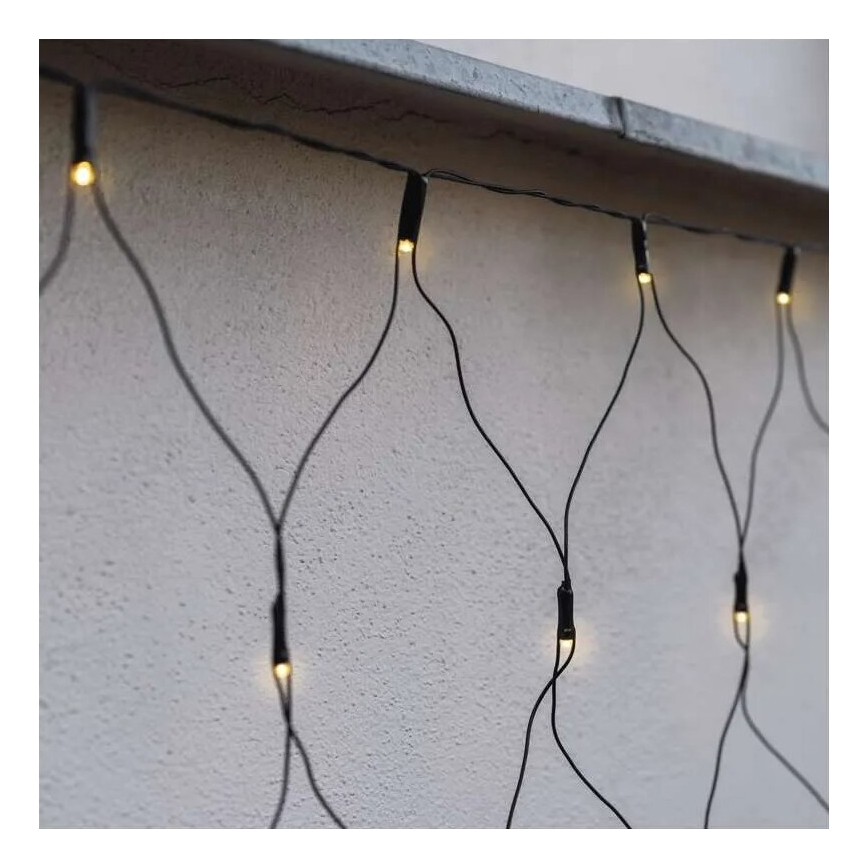 Udendørs LED julelyskæde 160xLED/2x1,5m IP44 varm hvid