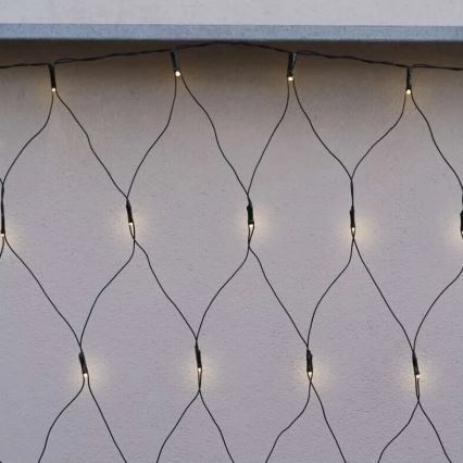 Udendørs LED julelyskæde 160xLED/2x1,5m IP44 varm hvid