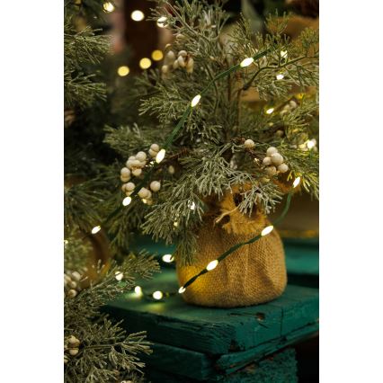 Udendørs LED julelyskæde LINE 700xLED/8 funktioner 40 m IP44 varm hvid