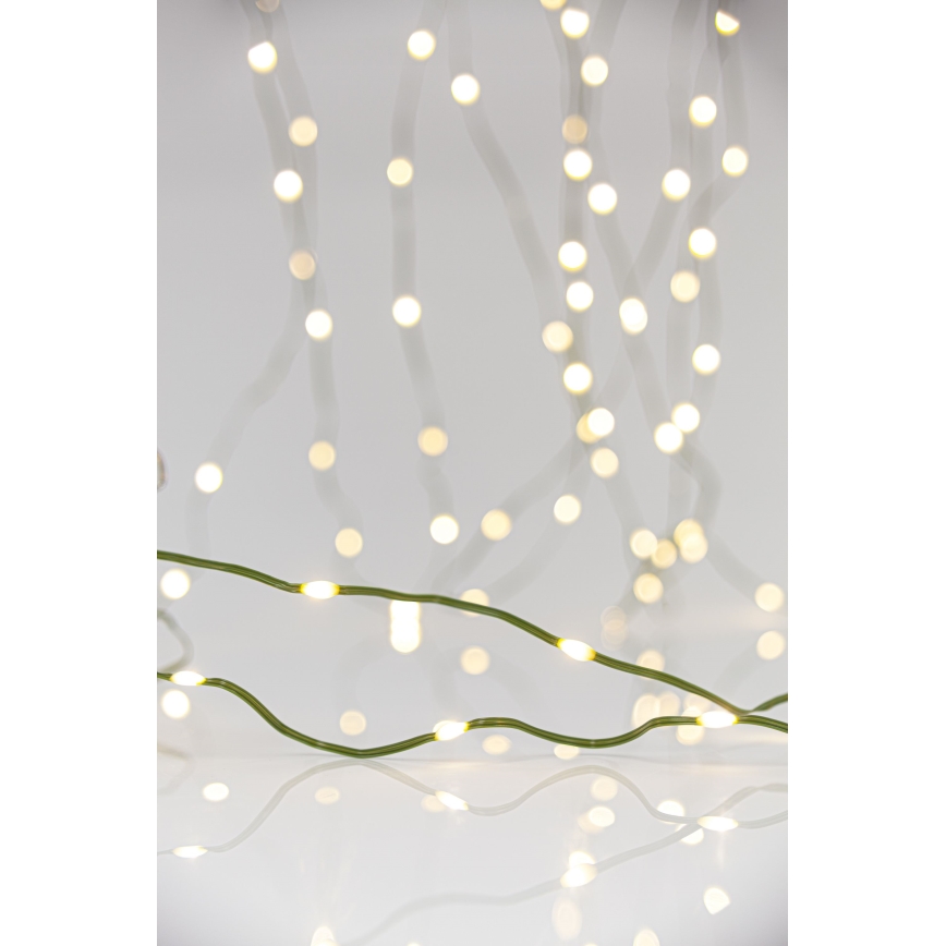 Udendørs LED julelyskæde LINE 700xLED/8 funktioner 40 m IP44 varm hvid