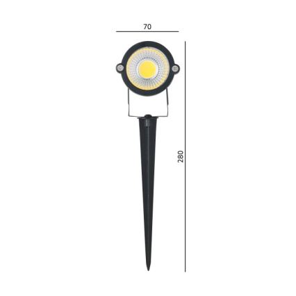 Udendørs LED-lampe BLAKE LED/5W/230V 4000K IP65 sort
