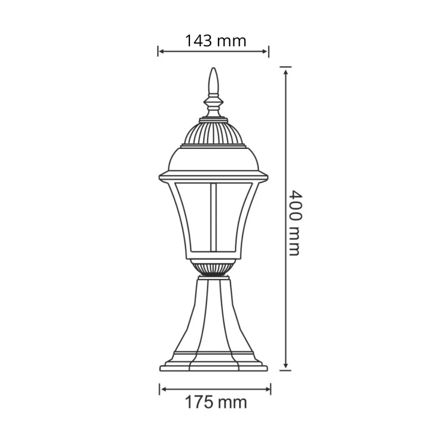 Udendørs LED lampe PARIS 2 1xE27/4,9W/230V