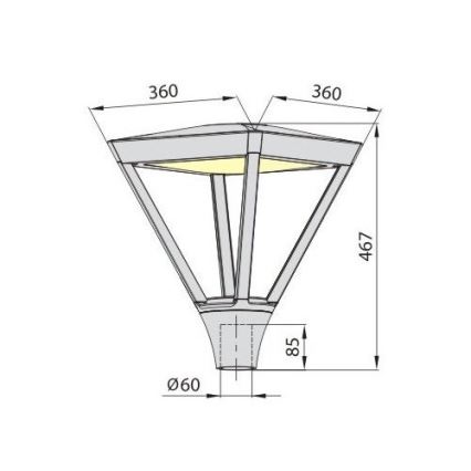 Udendørs LED lampe PARK PLUS LED/45W/230V 4000K