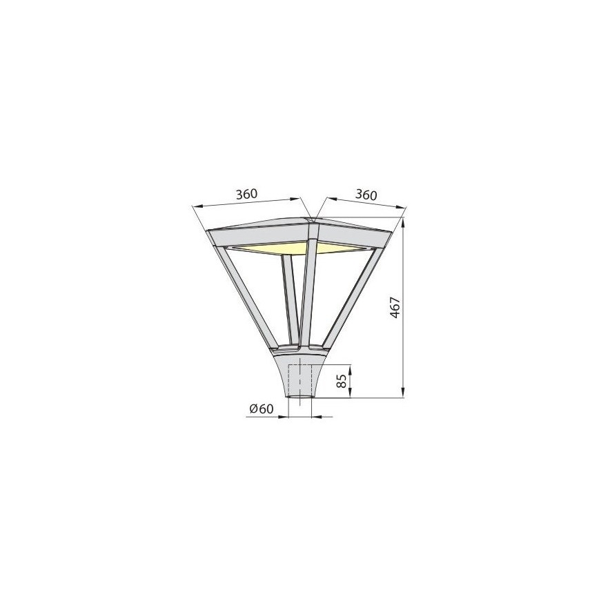 Udendørs LED lampe PARK PLUS LED/45W/230V 4000K